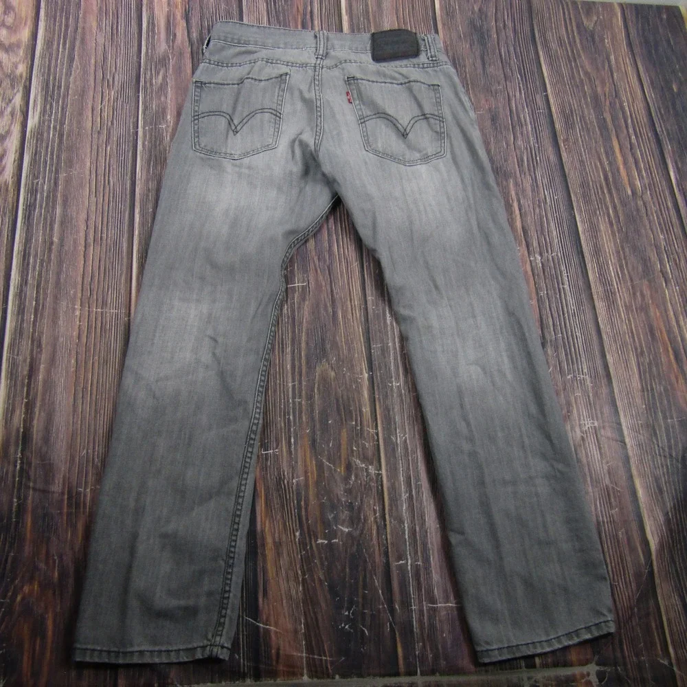 Levi's 511 Slim Fit Jeans Mens 32x29 Gray Denim Pants Classic Casual II69-11